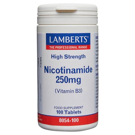 Lamberts Nicotinamide Vitamin B3 100 X 250mg Tablets