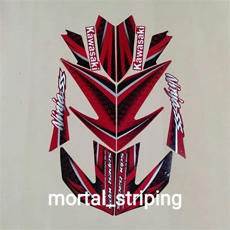 STICKER STRIPING FULL SET LIST BODY NINJA SS 2012 2013 MERAH STANDAR