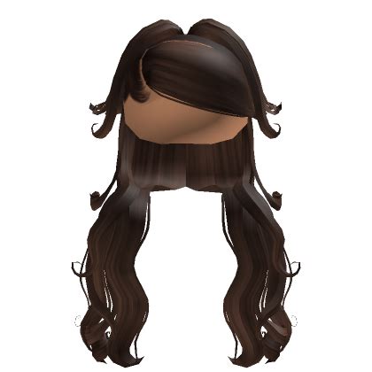 Half Up Curly Pony Weave In Brown Roblox