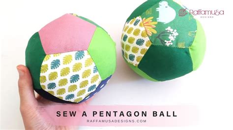 How To Sew A Pentagon Ball Raffamusadesigns Youtube