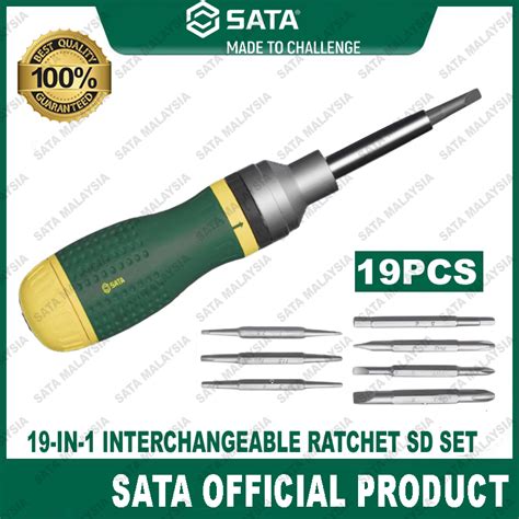 SATA 19 IN 1 Interchangeable Ratchet SD Set 09350 Screwdriver Set