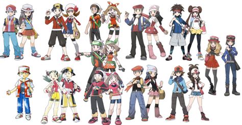 Pokemon Trainer Player Characters: Gen 1 - 6 Gen 6 Pokemon, New Pokemon ...