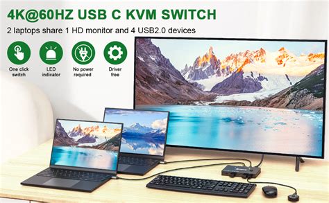 Usb Type C Kvm Switch 4k60hzmleeda Usb C Switch For 2 Computers Share