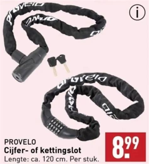 Provelo Cijfer Of Kettingslot Aanbieding Bij Aldi