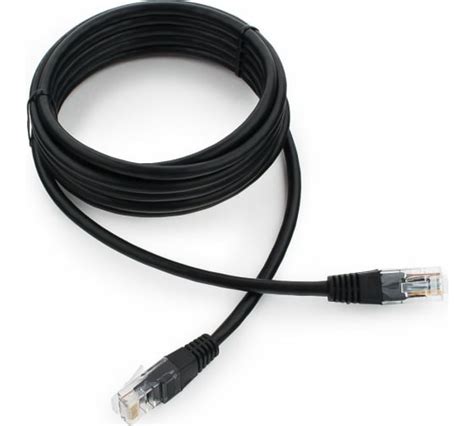 Многожильный патч-корд Cablexpert UTP 5e, 3м, литой, чёрный PP12-3M/BK ...