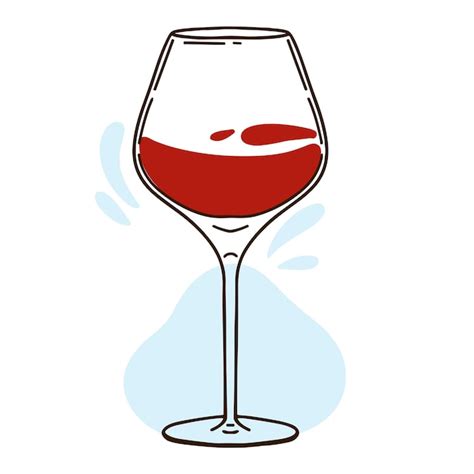 Premium Vector Red Wine Glasses In Hand Drawn Vintage Style