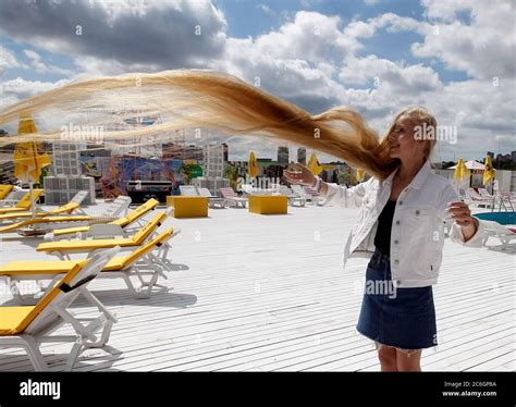 Kiev, Ukraine. 09th July, 2020. Olena Korzenyuk, 17, who is a record ...