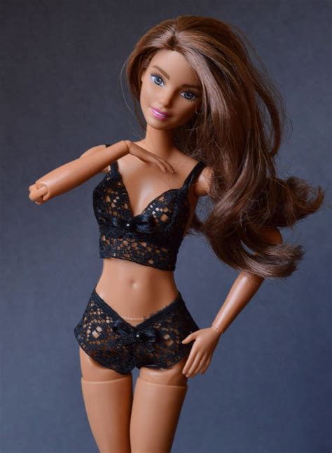 Lingerie Set Barbie Handmade Black Night Etsy