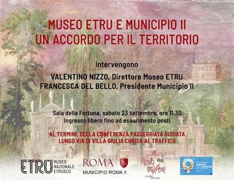 Museo Etru E Municipio Ii Un Accordo Per Il Territorio