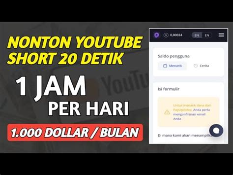 Nonton YouTube Di Bayar Dollar Setiap Hari Website Penghasil Uang