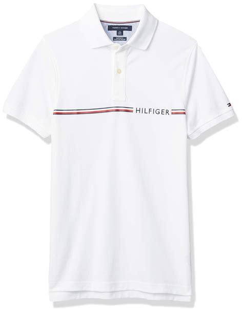 Tommy Hilfiger Flag Pride Polo Shirt In Custom Fit In Bright White