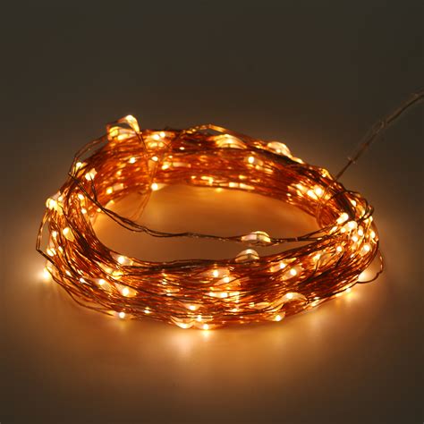 Solar Powered Warm White 20M 200LED Copper Wire Outdoor String Fairy