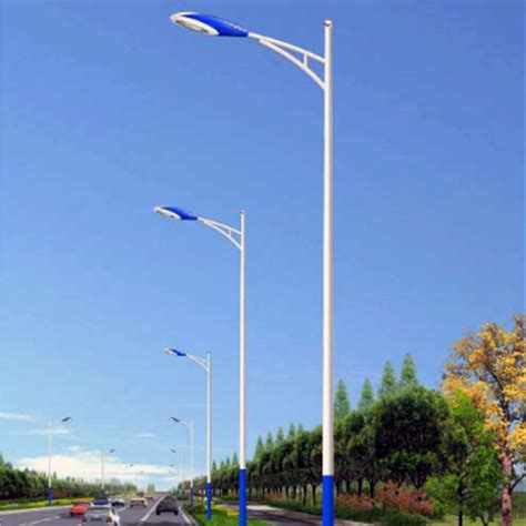 Galvanized Led Street Lighting Pole Customized Steel Poles Street