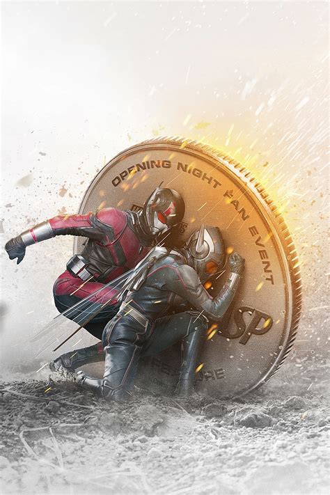 Ant Man And The Wasp Movie Coin Poster Wallpaper Hd Movies 4k
