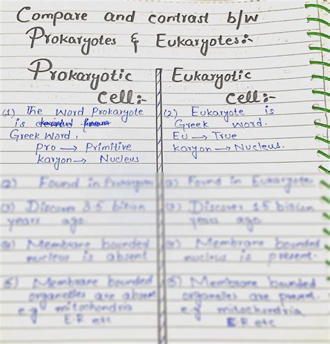 Prokaryote Vs Eukaryote Examples