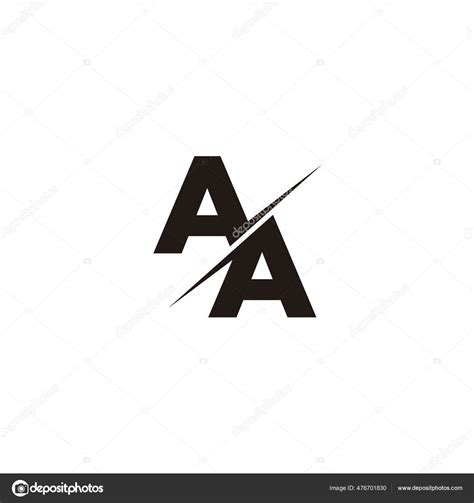 Logo Letter Monogram Slash Modern Logo Designs Template Black Color