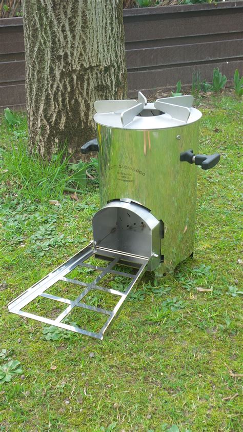 Rocket Stove Stufa Da Campo A Legna Interamente Costruita In Acciaio