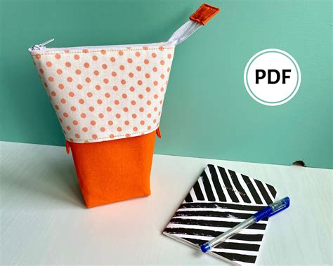 Pen Pouch Pattern Standing Pencil Case Cute Pencil Pouch Etsy