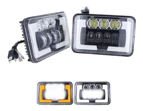 Par Faros Unidad Rectangular Led X Alta Baja Gel Bico Env O Gratis