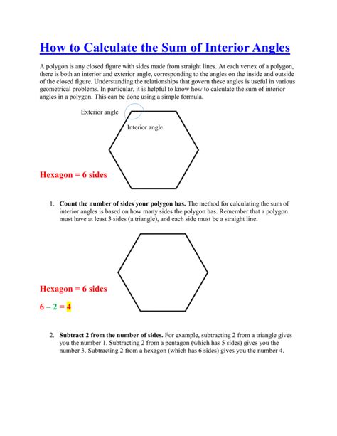 Interior Angle Formula For Hexagon | Awesome Home