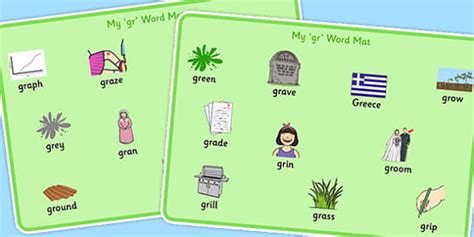 Gr Word Mats Hecho Por Educadores Twinkl