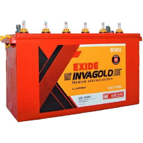 Buy Exide Inva Gold IGST1500 150Ah Battery Online At Best Price Exide