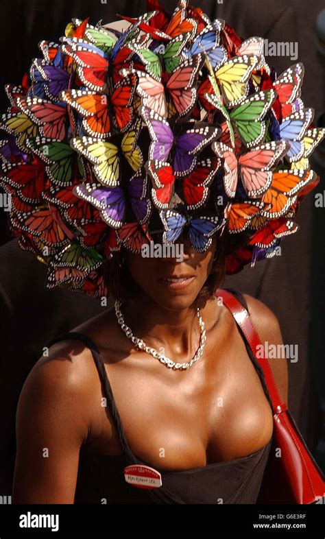 Female Race Goer Walks Through The Royal Enclosure At Ascot Hi Res