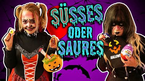 SÜßES ODER SAURES Wir feiern Halloween erschrecken Dania YouTube