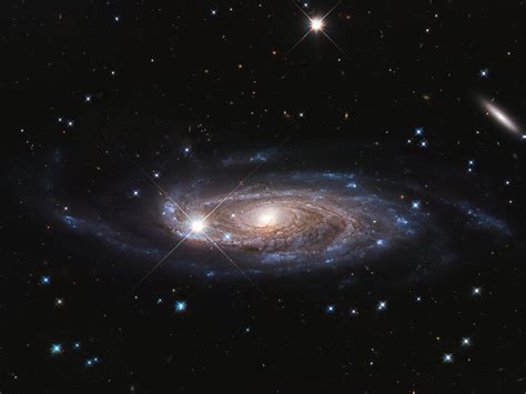 Hubble Telescope captured a view of a majestic spiral galaxy
