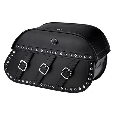 Viking Trianon Studded Extra Large Motorcycle Saddlebags For Harley