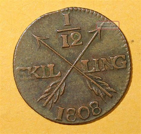 Sweden Copper Gustaf Iv Adolf Skilling Diameter Mm Xf