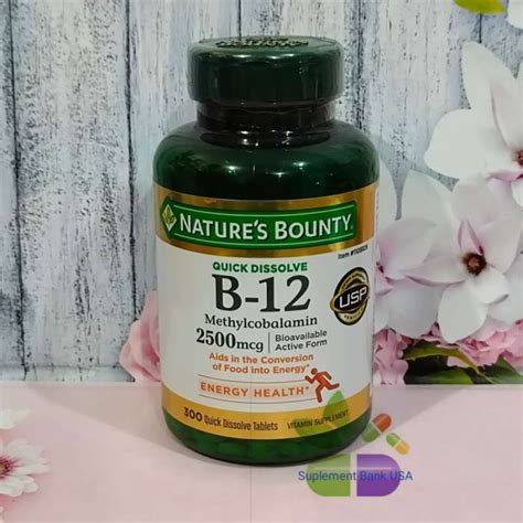 Promo Nature Bounty B Mcg Methylcobalamin Quick Dissolve