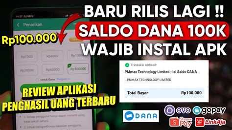 APK BARU TUGAS MUDAH DIBAYAR 100K SALDO DANA GRATIS APLIKASI GAME