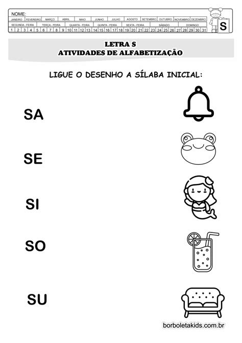 Letra S Atividades de Alfabetização 12