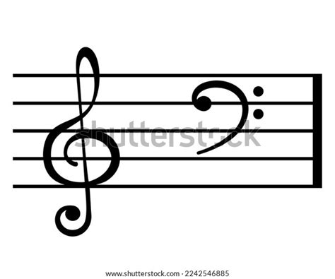 Treble Bass Clef Symbols Illustration Stock Vector (Royalty Free) 2242546885 | Shutterstock