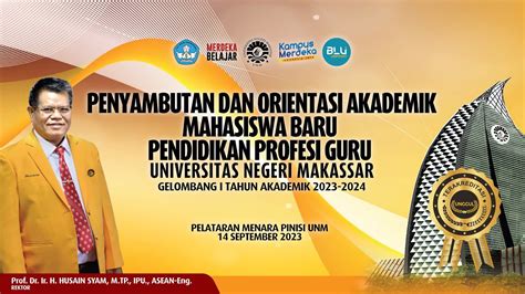 Live Penyambutan Dan Orientasi Akademik Mahasiswa Baru Pendidikan