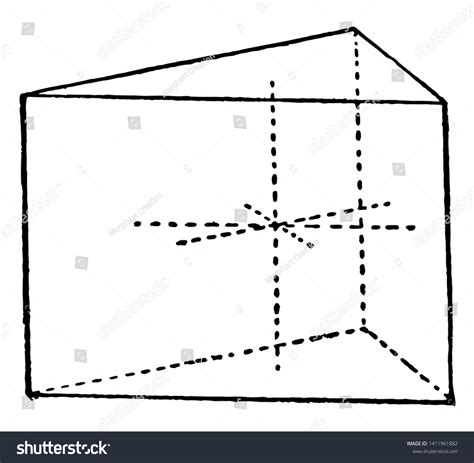 image shows main forms trigonal prism stock vector royalty