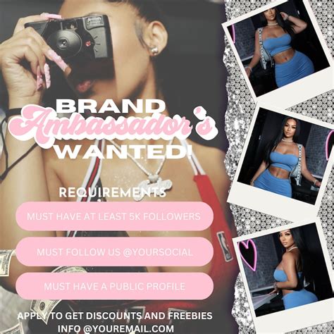 Brand Ambassador Flyer Brand Ambassador Wanted Flyer Boutique Flyer Canva Template Canva