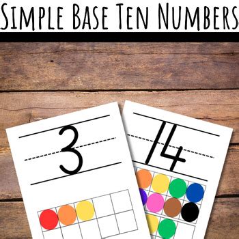 simple base ten numbers   numbers base ten chart  resources