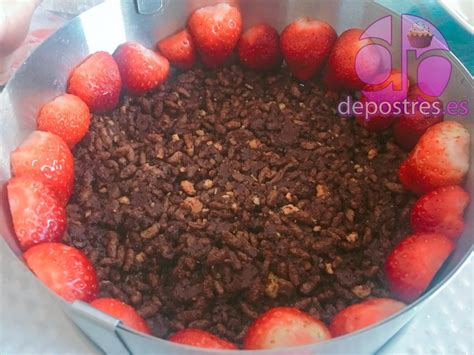 Tarta De Chocolate Blanco Y Fresas Sin Horno Depostres