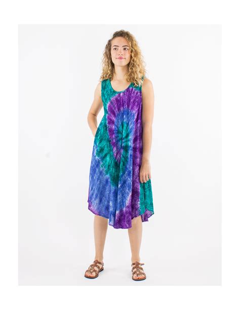 Robe Mi Longue Baba Cool Spirale Tie And Dye Estivale