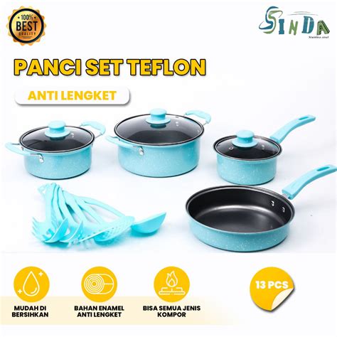 Jual Sinda Cookware Panci Set Wajan Penggorengan Spatula Set Isi Pcs