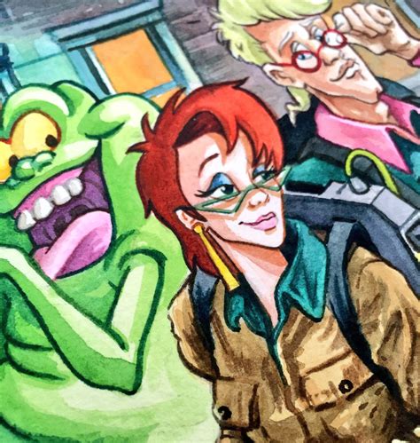 The Real Ghostbusters Fanart Original Watercolour Painting Etsy Canada