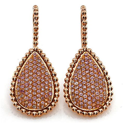 Ct Fancy Pink Diamonds Earrings K All Natural Grams Real Rose