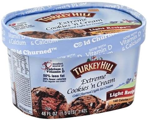 Turkey Hill Light, Cold Churned, Extreme Cookies 'n Cream Ice Cream ...