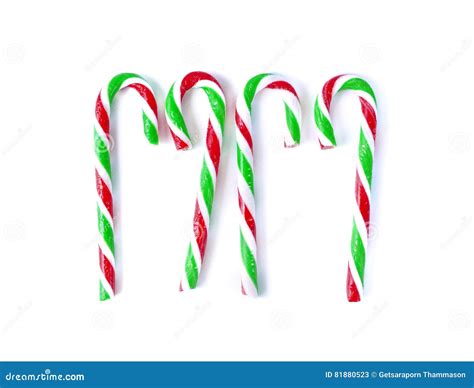 Christmas Mint Cane Candy Close Up on White Stock Image - Image of mint ...