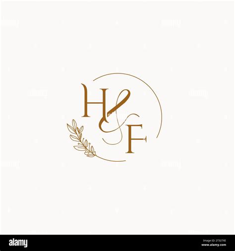 Hf Initial Wedding Monogram Logo Design Ideas Stock Vector Image And Art