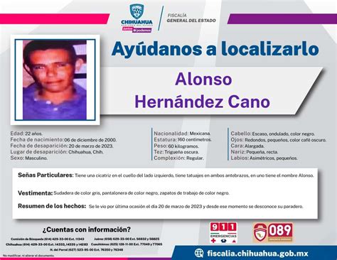 Solicitan Ayuda Para Dar Con El Paradero De Alonso Hernández Cano El Bordo