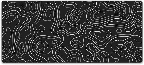 Kraken Keyboards Drip Xxl Black Topographic Gaming Mouse Pad