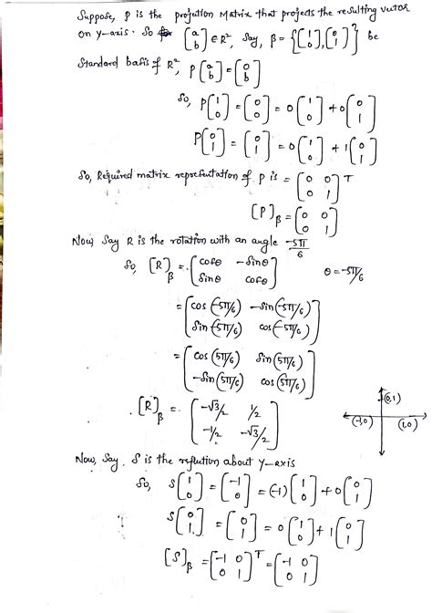 Solved Find The Standard Matrix For The Linear Transformation T On